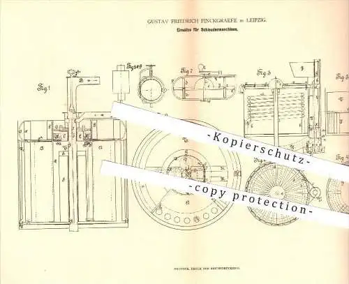 original Patent - Gustav F. Finckgraefe , Leipzig , 1879 , Einsätze für Schleudermaschinen , Schleuder , Saat , Saatgut