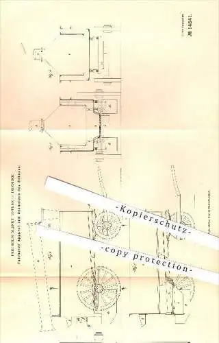 original Patent - Fr. A. Tippner in Dresden , 1880 , Fahrbarer Apparat zum Schmelzen von Schnee , Winterdienst !!!