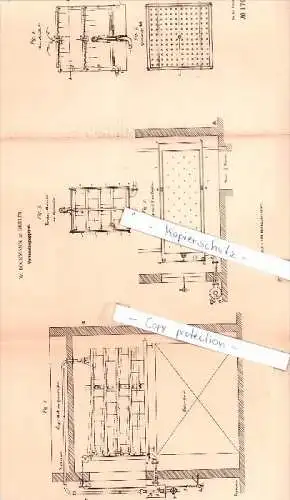 Original Patent - W. Böckmann in Berlin , 1881 , Verdunstungsapparat !!!