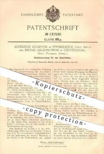 original Patent - A. Jendrysik , Stremieszyce , Kielce u. M. Szczepkowski , Czenstochau , Petrikau , Einziehwerkzeug