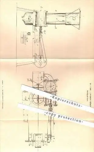 original Patent - W. A. Uhl in Hannover Münden , 1878 , Sandgebläse , Sand , Gebläse , Glas , Kessel , Windkessel !!!