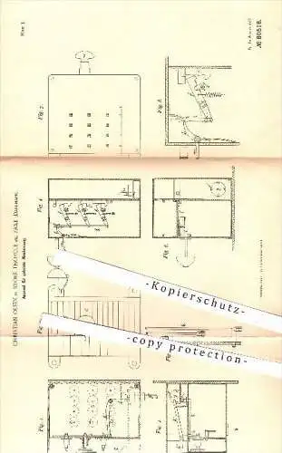 original Patent - Christian Olsen , Store Thoröje , Faxe , 1894 , geheime Abstimmung bei Wahlen , Wahl , Zählwerk !!!