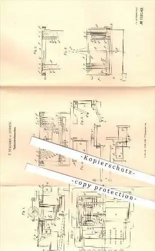 original Patent - E. Stauder in Zürich , 1897 , Tastenschreibmaschine , Schreibmaschine , Schreibmaschinen , Schreiben