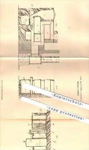 original Patent - C. Allendorf , Gössnitz , 1879 , Kochofen , Ofen , Öfen , Ofenbauer , Kochen , Herd , Herde , Heizung