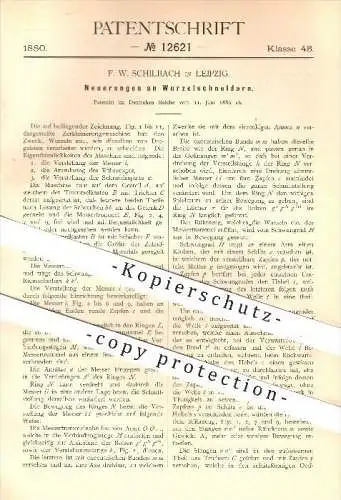 original Patent - F. W. Schilbach in Leipzig , 1880 , Wurzelschneider , Schneiden , Schneidwerkzeug , Landwirtschaft !