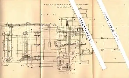 Original Patent - Francis Dixon Bumsted in Hednesford , Staffordshire , 1879 , Paper bag machine !!!