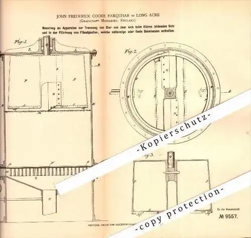 Original Patent - John F.C. Farquhar in Long Acre , London , 1879 , Apparatus for beer !!!