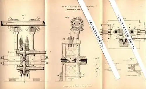 Original Patent - Wilhelm Bansen in Bodenbach / Decin , Böhmen , 1878 , Draht-Walzwerk  !!!