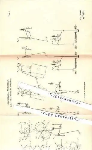 original Patent - J. Isaachsen in Winterthur , 1892 , Steuerung für Kraftmaschinen , Dampfmaschine , Dampfmaschinen !!!