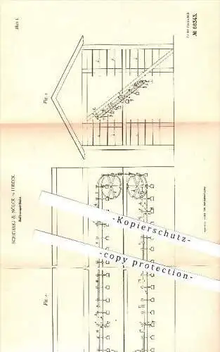 original Patent - Schetelig & Nölck in Lübeck , 1892 , Seiltransportbahn , Seilbahn , Eisenbahn , Eisenbahnen , Bahn !!!