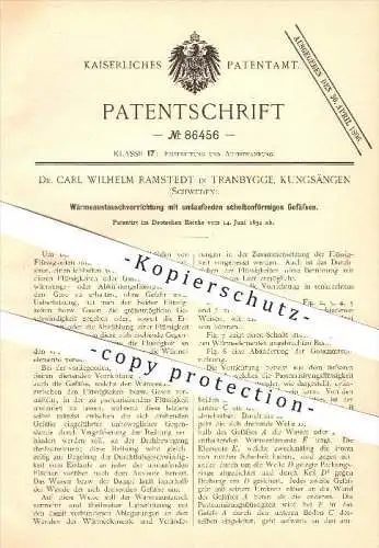 original Patent - Dr. Carl Wilhelm Ramstedt , Tranbygge , Kungsängen , Schweden , 1894 , Wärmeaustauscher , Eis , Wasser