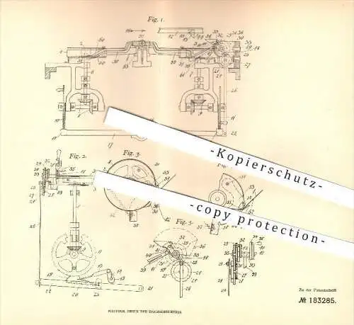 original Patent - Béla Gereben in Budapest , 1905 , Farbband an Schreibmaschinen , Schreibmaschine , Schreiben , Büro !!