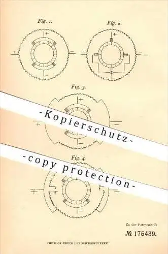 original Patent - Allmänna Svenska Elektriska Aktiebolaget in Westeras , Schweden , 1905 , Wechselstrom , Motor , Strom