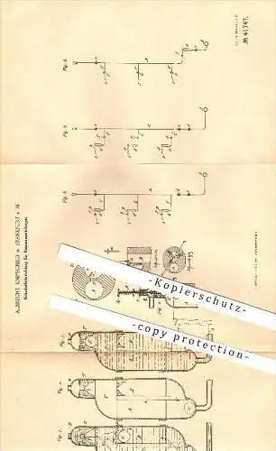 original Patent - Albrecht Knipschild in Frankfurt a. M. , 1887 , Hauswasserleitung , Wasserleitung , Wasser , Ventil !!