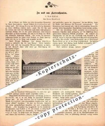 original Zeitungsbericht - 1905 - In und um Herrenhausen b. Hannover !!!