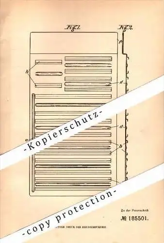 Original Patent - Hermann Schlieper in Mogilno , Posen , 1906 , Lohnzahlplatte , Lohnstreifen , Lohn , Gehalt !!!