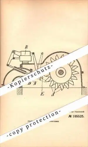 Original Patent - Léon Dufour in Le Grand-Saconnex b. Genf , 1906 , Regelung von Turbinen !!!