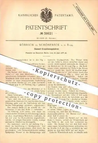 original Patent - Köbrich in Schönebeck a. d. Elbe , 1886 , Diamant Erweiterungsbohrer , Bohrer , Bergbau !!!