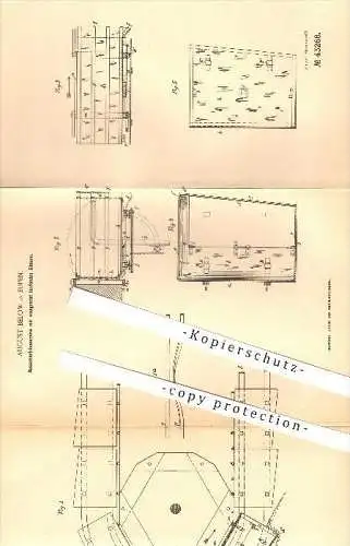 original Patent - August Below in Eupen , 1887 , Ausschachtmaschine , Eisenbahn , Brückenbau , Brücken !!!