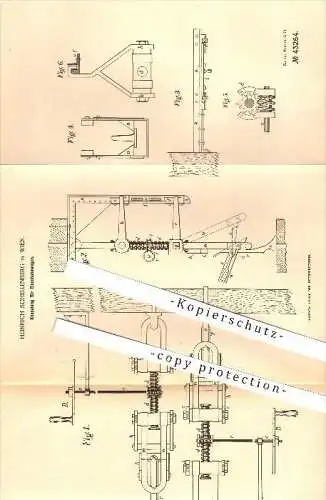 original Patent - Heinrich Schellenberg in Wien , 1887 , Kupplung für Eisenbahnwagen , Eisenbahn , Lokomotiven !!!