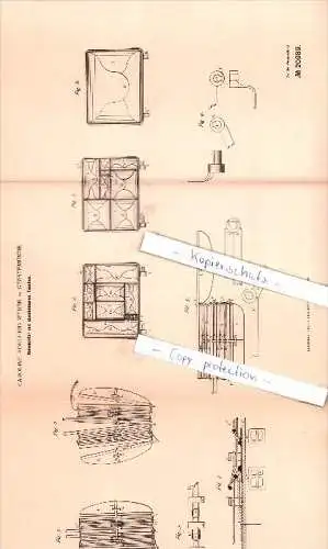 Original Patent - Caroline Adelheid Werbe in Geestemünde , 1882 , Reisekoffer mit Taschen , Bremerhaven !!!