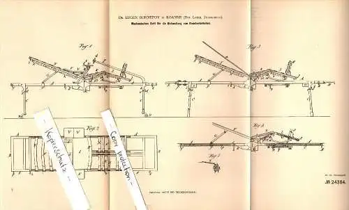 Original Patent - Dr. Eugen Bonnefoy à Roanne , Loire , 1882 , Lit pour le traitement des fractures osseuses !!!