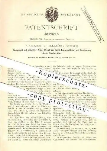 original Patent - P. Nielsen in Hilleröd , Dänemark , 1884 , Apparat zum Aussäen , Landwirtschaft , Hillerød !!