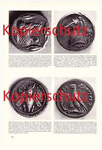 original Zeitungsbericht - 1959 - Münzen des Antiken Griechenland , Silbermünze , Distater , Tier- und Pflanzenbilder !!