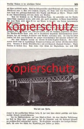 original Zeitungsbericht - 1911 - Deutsche Eisenbahnen in der asiatischen Türkei , Eski Schehir ,  Pekdemir , Eisenbahn