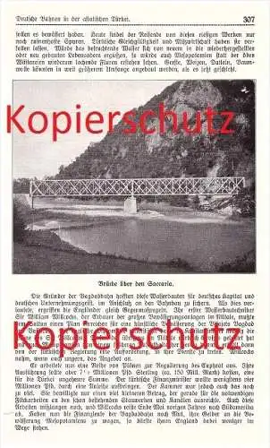 original Zeitungsbericht - 1911 - Deutsche Eisenbahnen in der asiatischen Türkei , Eski Schehir ,  Pekdemir , Eisenbahn