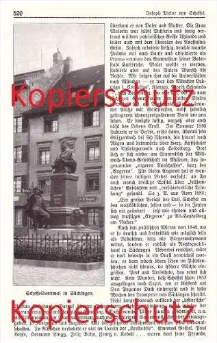 original Zeitungsbericht - 1911 -  Bad Säckingen , Joseph Victor von Scheffel  !!