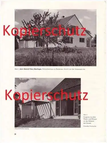 original Bericht - 1941 - Überlingen am Bodensee , Architekt Heinrich Palm , Architektur !!!