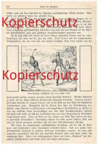 original Zeitungsbericht - 1926 - Tennis , Sport der Kavaliere , Golf !!!