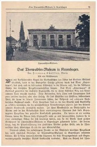 original Zeitungsbericht - 1926 - Kopenhagen /  Kobenhavn , Thorwaldsen - Museum !!!