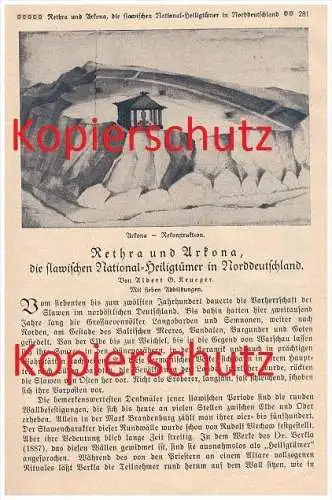 original Zeitungsbericht - 1926 - Rethra - Tollensesee Neubrandenburg und Arkona , Heiligtum der Slawen !!!