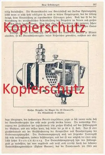 original Zeitungsbericht - 1926 - Vergaser für Automobile und Flugzeuge , Technik , Oldtimer , Flugzeug !!!