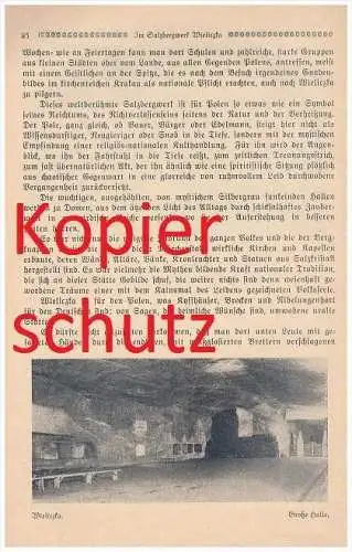 original Zeitungsbericht - 1926 - Salzbergwerk in Wieliczka , Schlesien , Groß Salze , Salz , Bergwerk !!!