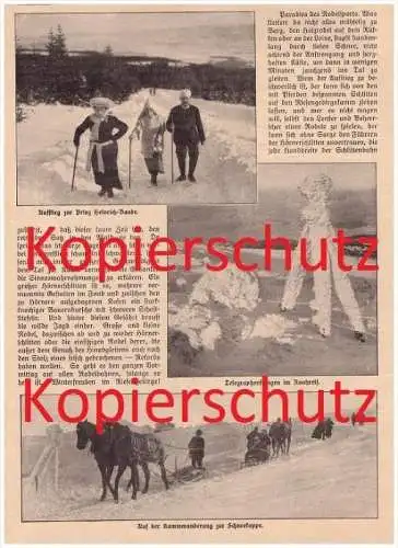 original Zeitungsbericht - 1911 -  Wintersport in Schreiberhau / Szklarska Poreba , Ski , Schlitten !!!