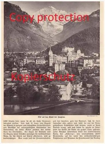 original Zeitungsbericht - 1911 - Fremdenleben in Interlaken , Bahnhof , Straßenleben , Kurpark !!!