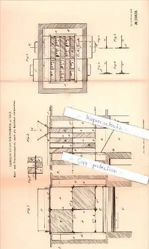 Original Patent - Heinrich Anton Kolndorfer in Wien , 1884 , Darr- und Trockenapparat !!!