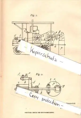 Original Patent - Dionis von Zámborszky , Aristid von Dessewffy und A. Kemény in Budapest , 1906 , Brennholz-Maschine !!