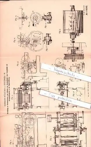 Original Patent - Hermann Hölscher in Lengerich i. W. , 1899 , Druckvorrichtung bei Dütenmaschinen !!!