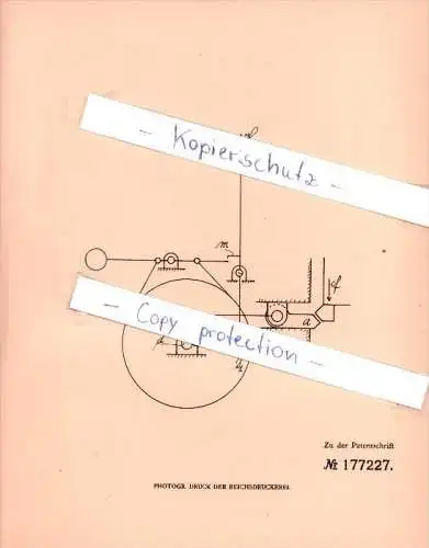 Original Patent - Karl Teiwes in Tarnowitz , O.-Schl. , 1906 , Aufsetzvorrichtung für Förderkörbe !!!