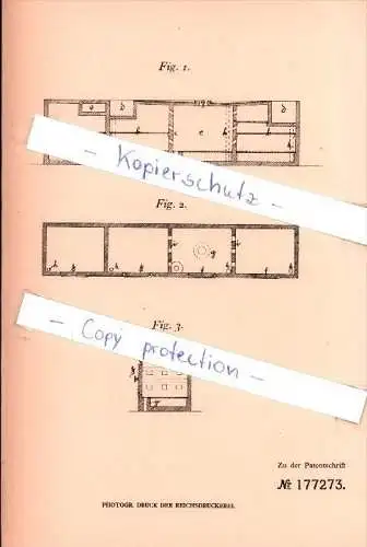 Original Patent - Zementwarenfabrik Ostermann & Comp. in Rotthausen b. Gelsenkirchen , 1904 , Ladenschrank , Zement !!!