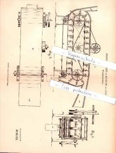 Original Patent - Heinrich Scheps in Madlow bei Cottbus , 1890 , Staubsammler , Mühle , Windmühle !!!