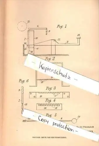 Original Patent - Octave Cord à Montélimar , 1905 , Entraînement pour machine à écrire !!!