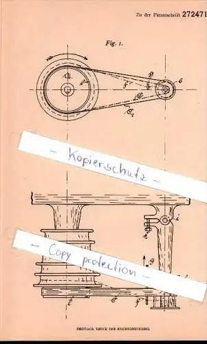 Original Patent - Kratos-Werke , Gaedt & Nacken in Erlau i.S. ,1913,Apparat für Drahtziehmaschinen , Amt Rochlitz !!!