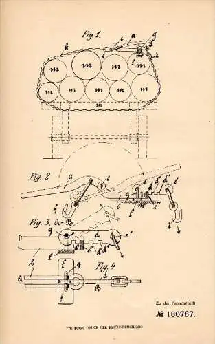 Original Patentschrift - Otto Göpf in Huttingen b. Lörrach , 1906 , Spannapparat für Verschnürungen !!!