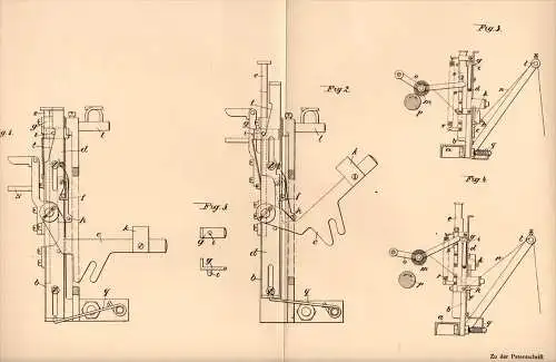 Original Patentschrift - A. Schwartner in Landhaus Taubenmühle b. Elsterberg i.V., 1906 , Apparat für Spulmaschine !!!