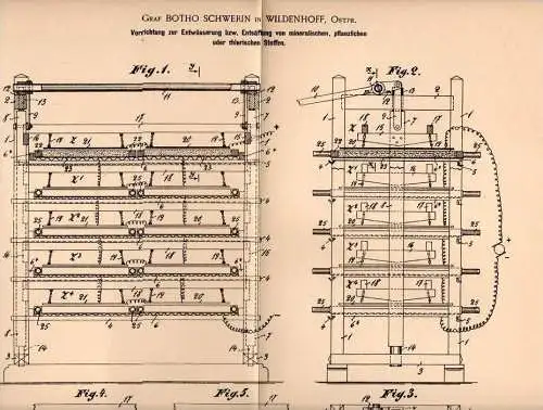 Original Patentschrift - Graf Botho Schwerin in Wildenhoff , Ostpreussen ,1901, Entwässerungsapparat , Dzikowo Ilaweckie